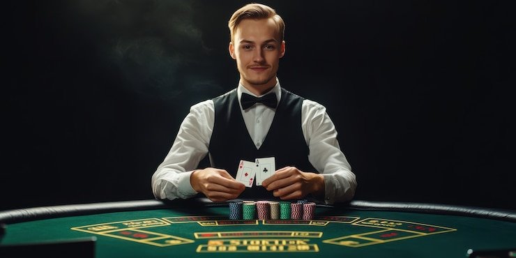 Live dealer Texas Hold'em Bonus table on jenius platform